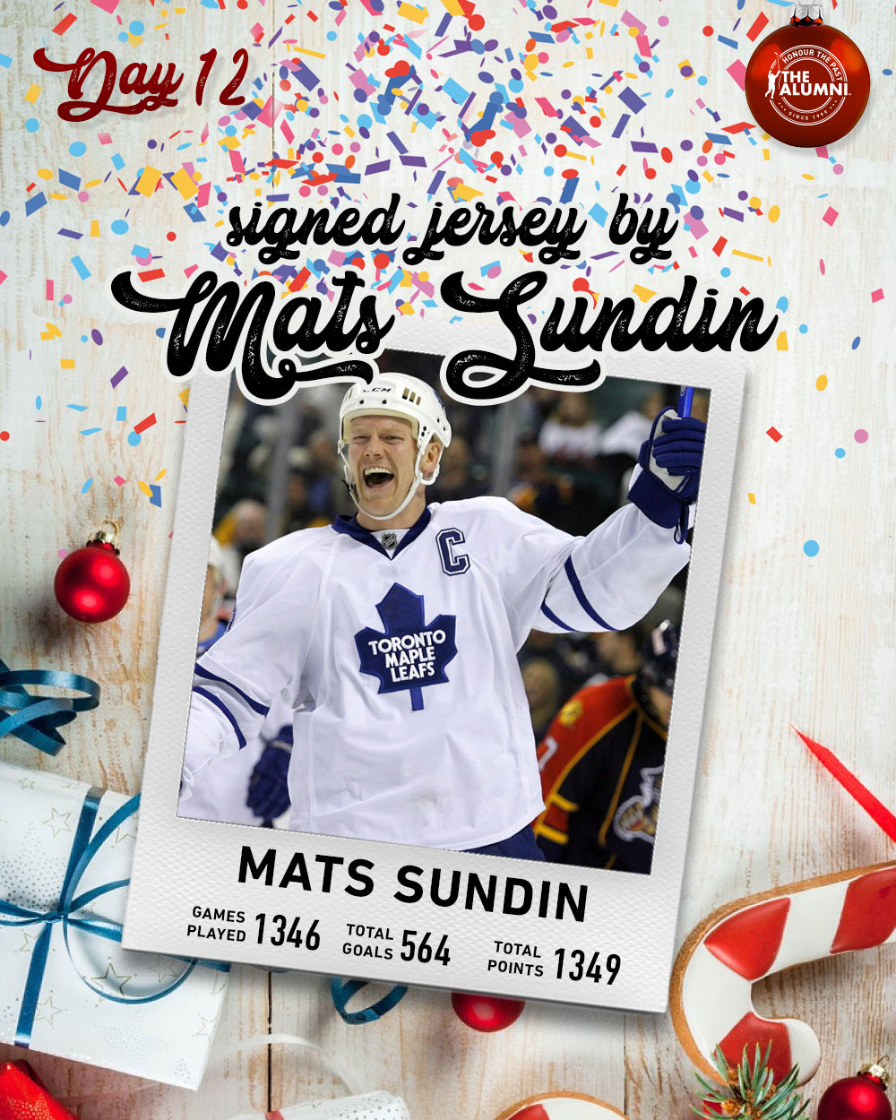 NHL Alumni on X: On the 12th day of Giveaways the #NHLAlumni Association  gave to me an autographed Mats Sundin Jersey. For your chance to WIN,  retweet this post and tag 2