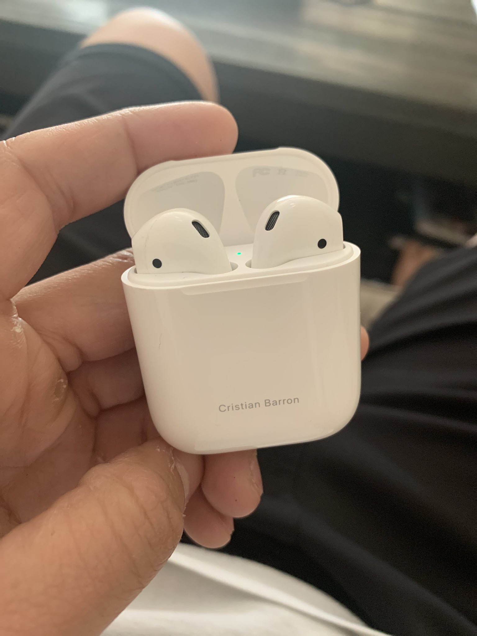 X BVRRN My girl got me personalized AirPods https t