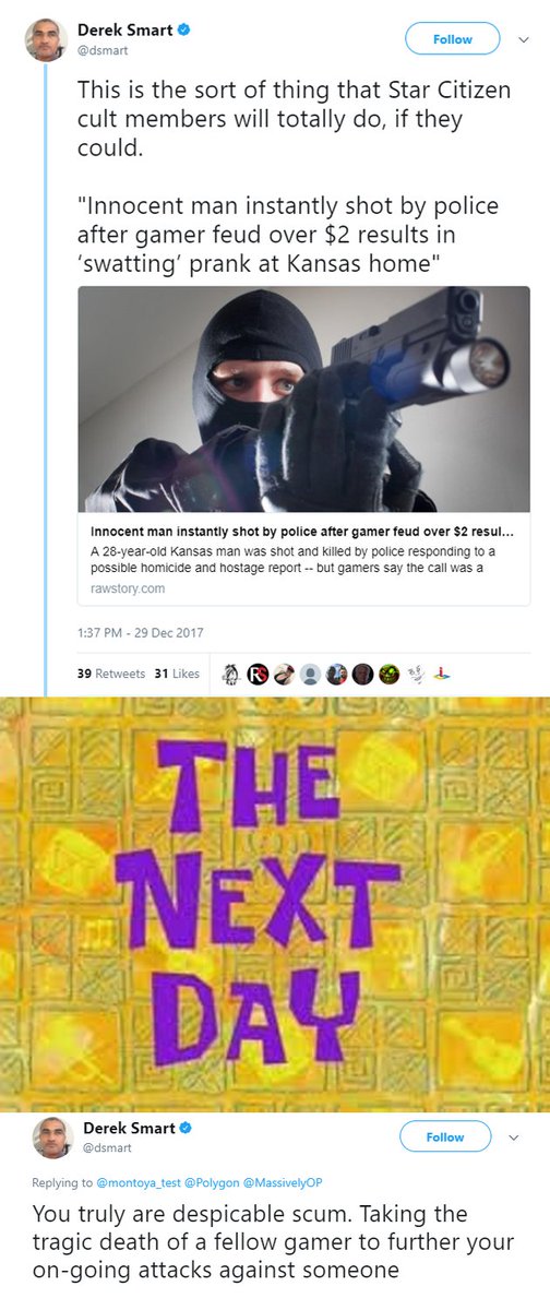 iq_derek's tweet photo. @HousehunterOffi @Short4CJ @dsmart 6 years ago 90 days top, from Derek as a prediction, there is so many lies from that sad fuck it is a joke he is a living joke in the gaming industry. Derek is desperate for attention and a old man no one is taking seriously in any way. https://t.co/Ey2TpizI9X