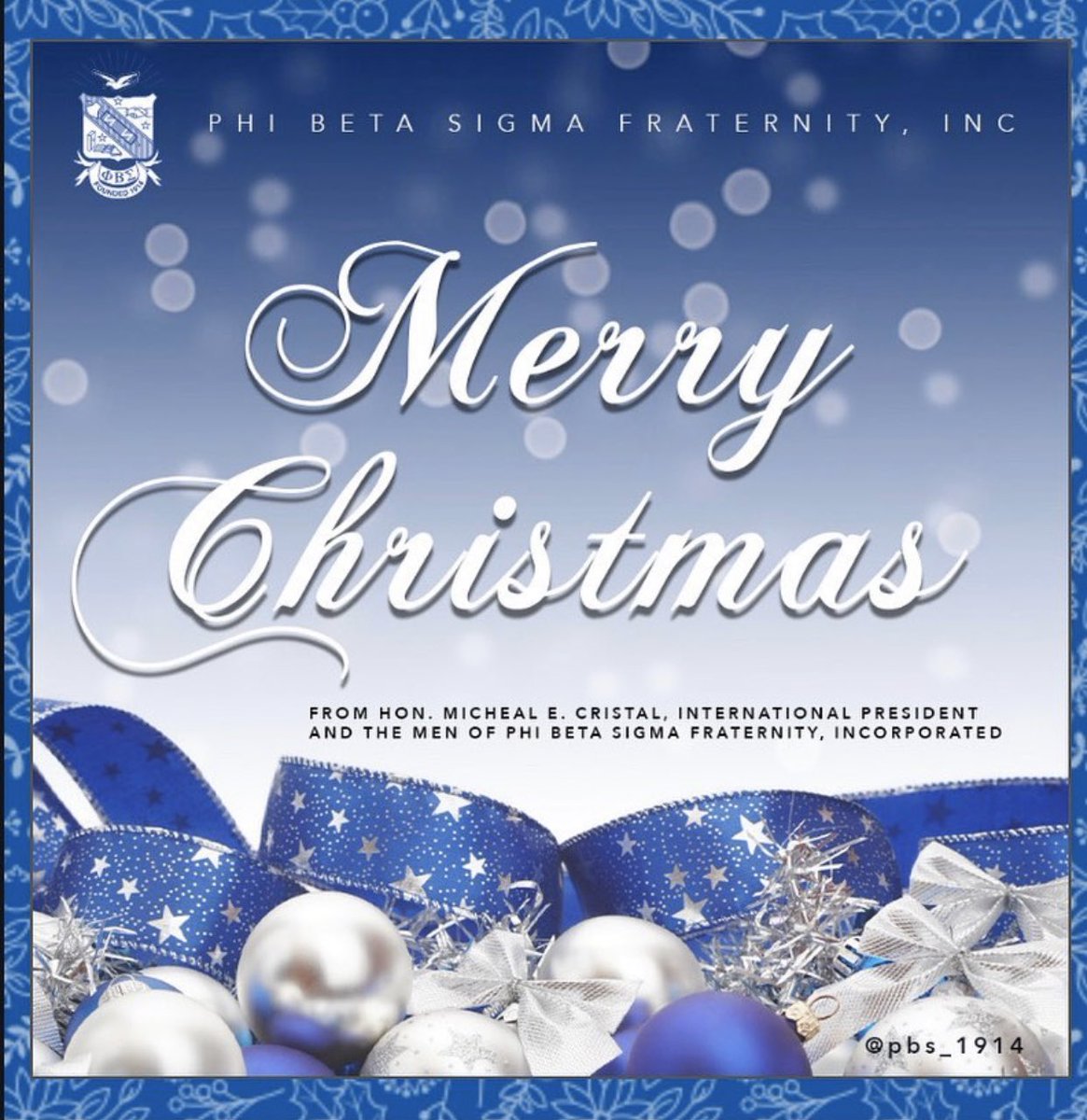 ETSUSigmas's tweet photo. Merry Christmas to all from your favorite Men in Blu &amp; White 💙🤘🏿 Have a blessed day and enjoy the time with your families and friends before the next semester. We pray for nothing but love and happiness for anyone reading this! GOMAB https://t.co/AXghMoNKzs
