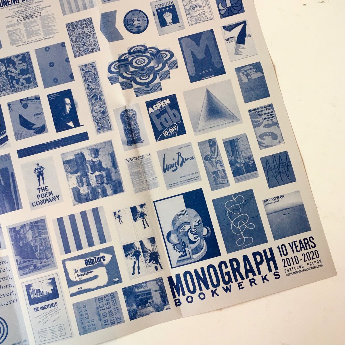 2020 will be our 10th year so we made a poster with some highlights of books and ephemera that have passed through the shop. Get yours (free) at the shop or next time we see you at a Fair. Happy Holidays everyone!