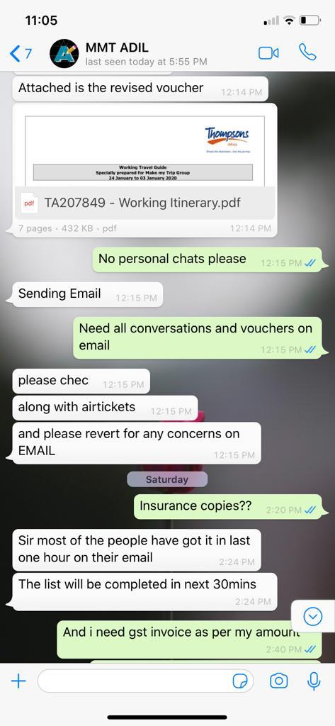jain92abhi's tweet photo. @makemytripcare @deepkalra
#2 9 booking IDs and resolution to none. It was a big mistake booking our trip with MMT. 25 people had to go to kolkata MMT office to get the finalized itinerary a day before departure. Absolutely unprofessional.
#boycottMMT #SaynotoMMT https://t.co/G8DdpO5Gty