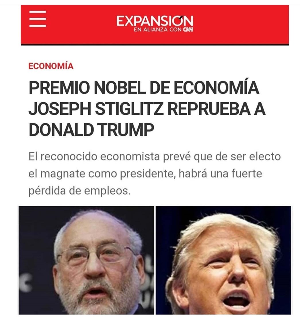 JMilei's tweet photo. Para los PELOTUDOS que viven cayendo en la falacia de autoridad sería bueno que revisen como ha sido el historial de aciertos del econochanta keynesiano Stiglitz... https://t.co/tXhEAOKlEE