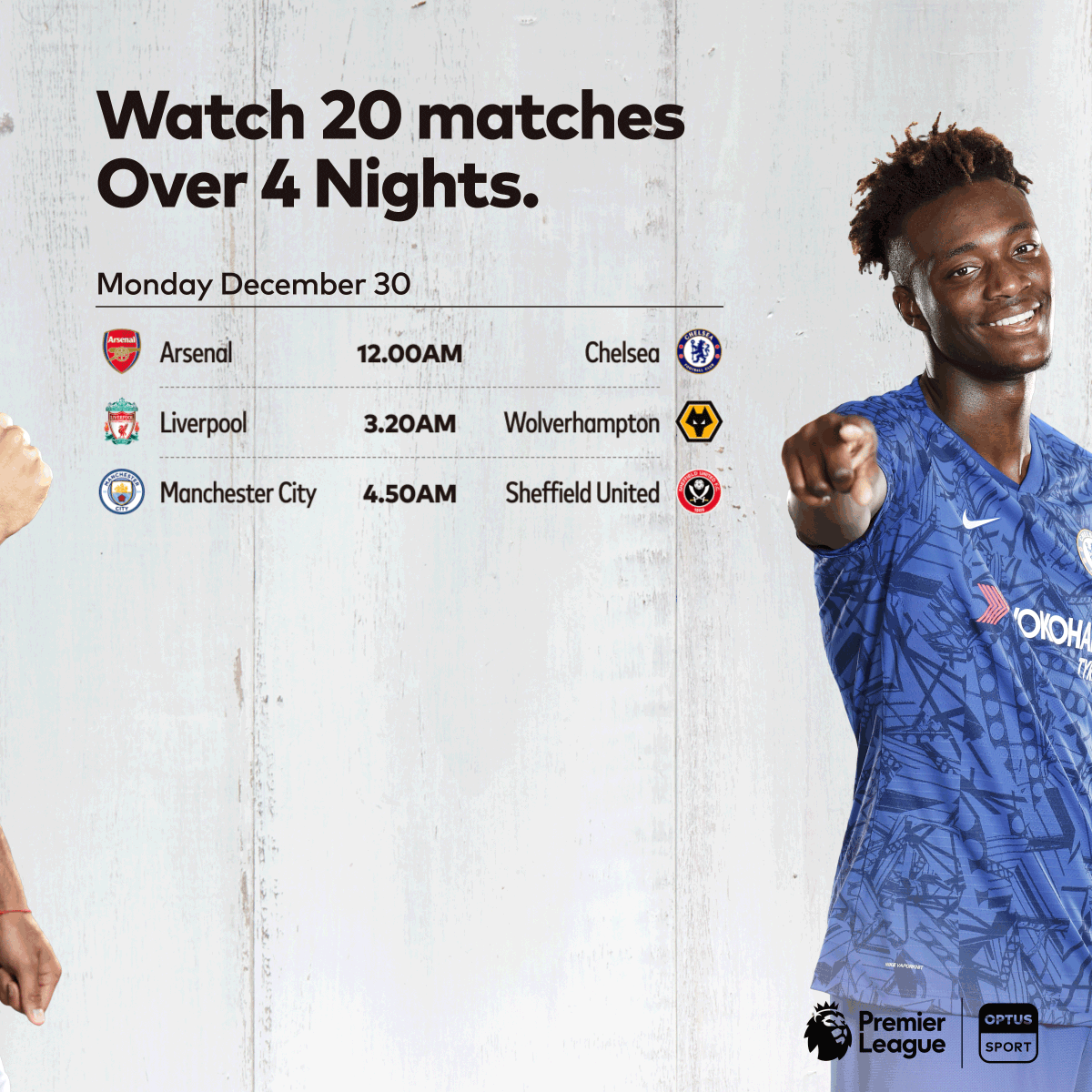 StanSportFC's tweet photo. Happy #BoxingDayNight, football fans! 😍 

Get ready to tuck into 2️⃣0️⃣ #PremierLeague games over 4️⃣ huge nights on #OptusSport! https://t.co/YdgByi3nNv