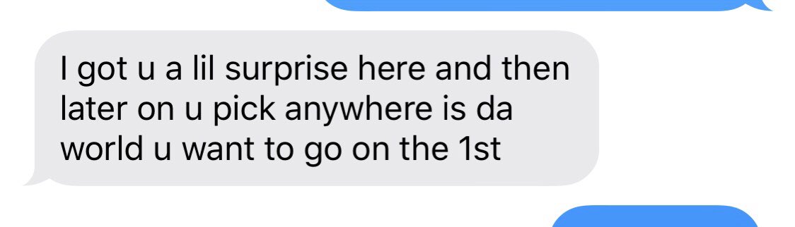 Our first Christmas spent together and he surprised me with Gucci tights, a pair of boots and trainers I’ve wanted forever and then I get this text  I can choose to go anywhere in the world for 4 nights, WHAT THE HELL!!!!