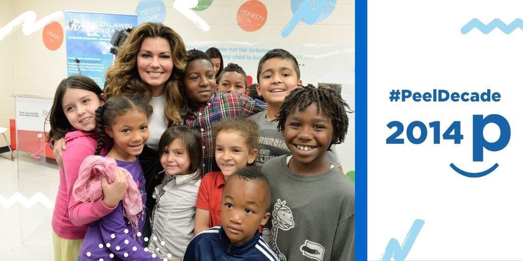 PeelSchools's tweet photo. Rewind back to 2014 @peelschools partnered with @ShaniaTwain and @DilawriFndation to launch Shania Kids Can Clubhouse @SWCPublicSchool. We can still hear the students saying, “This is the best day of my life.” #PeelDecade https://t.co/I4yaiY5h0F