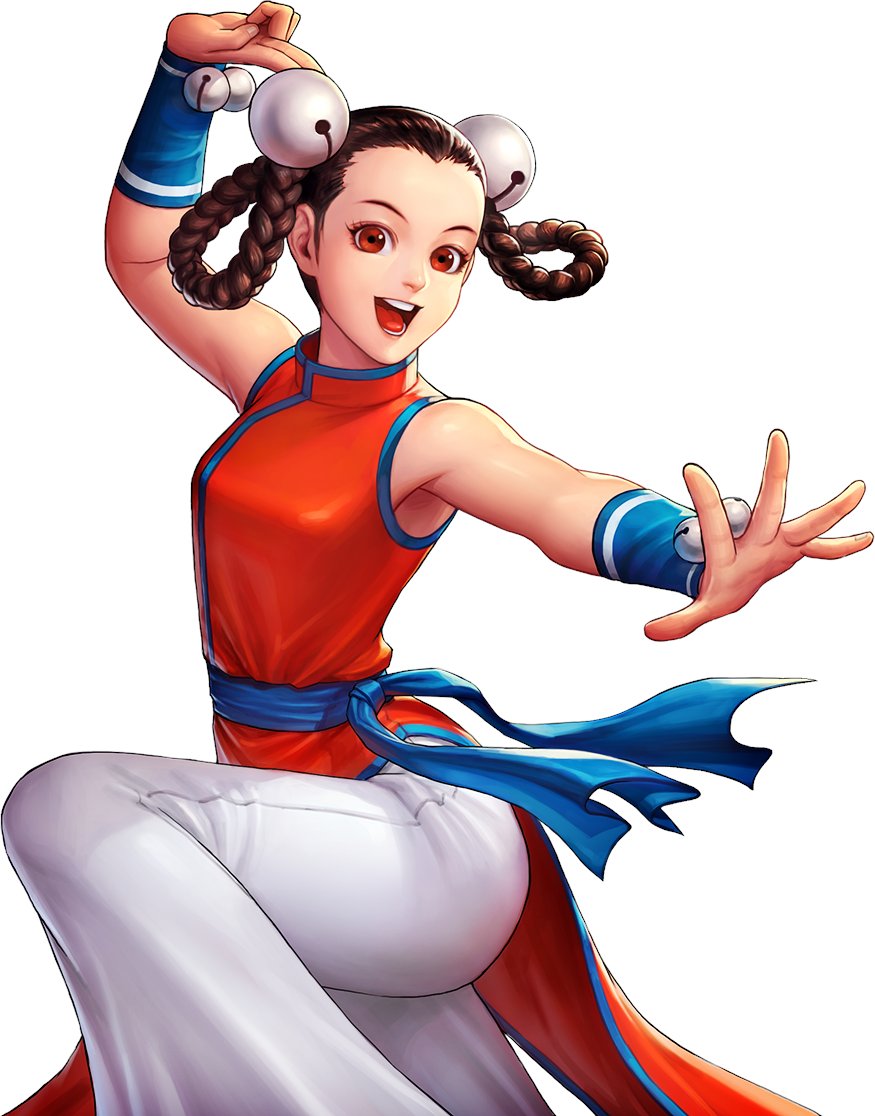 LI XIANGFEI (no cool title)Age: 17Country: China (lives in America)Team: Women Fighters' TeamOrigins: Real Bout Fatal Fury 2a lighthearted, goofy waitress who works as a bodyguard for her uncle's restaurant. the only thing more powerful than her kung fu is her appetite.