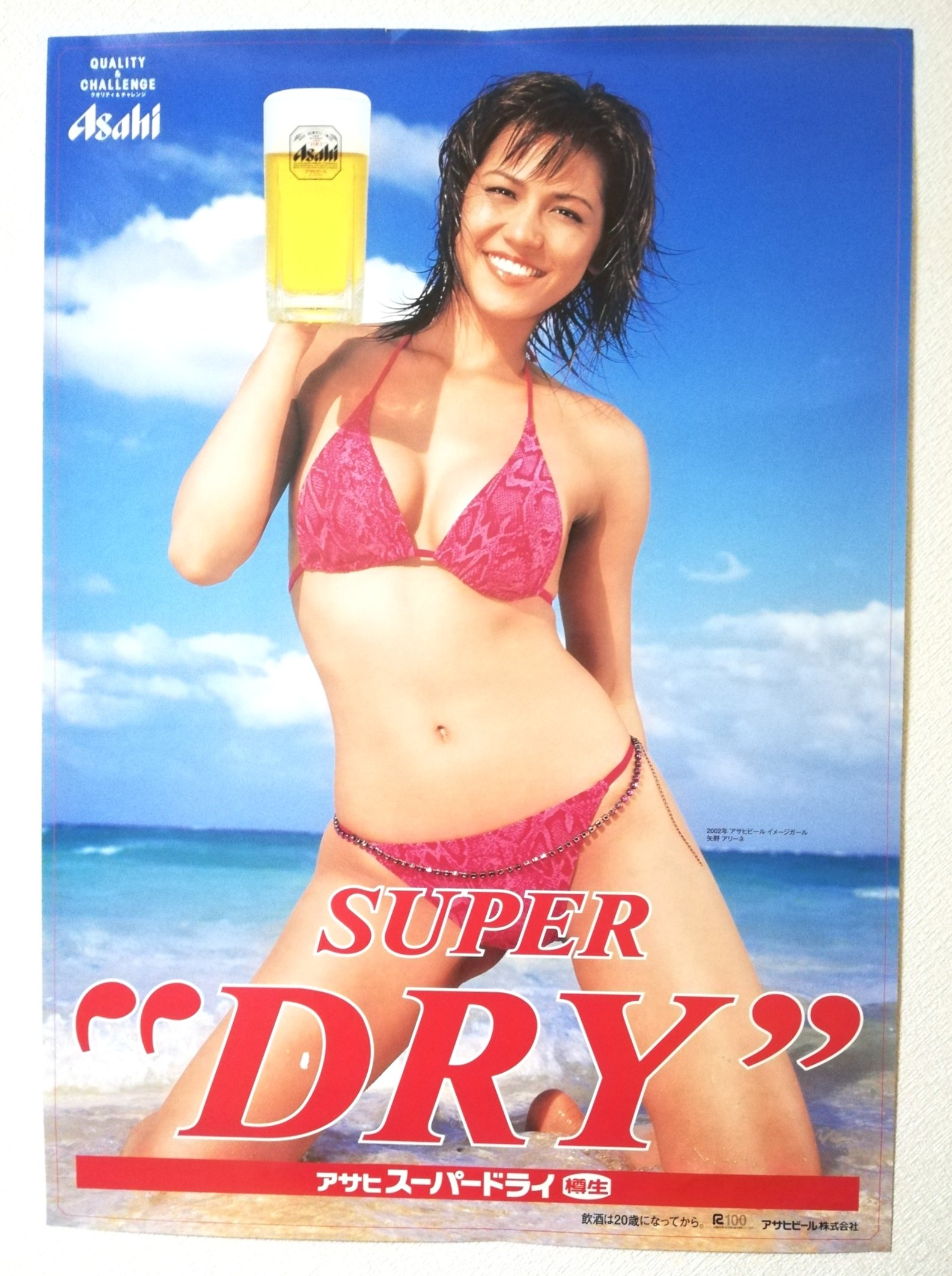 アサヒスーパードライ 水着ポスター ビール 矢野アリーネ 樽ハイ倶楽部 セット 矢野アリーネ(6 アサヒスーパードライ 水着 - ビールサーバー