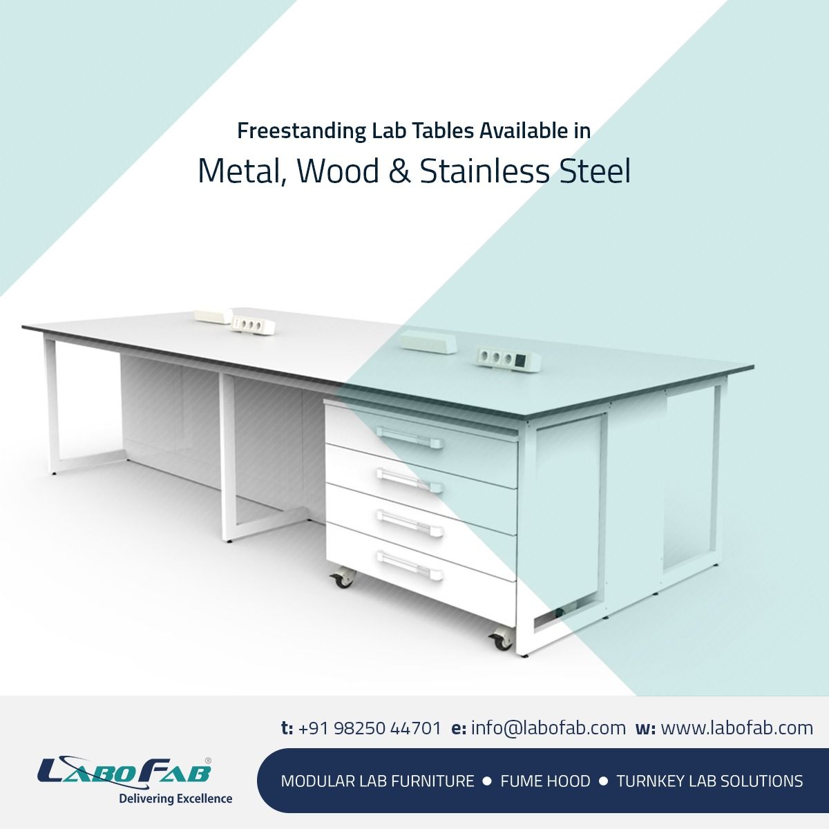 Labofab1's tweet photo. Offers a vast array of free-standing lab tables available in Metal, Wood &amp; Stainless Steel. Call for Details: +91 9825044701 #Labofab #LaboratorySafetyEquipment #LabTables #MetalLabTables #WoodLabTables #StainlessSteelLabTables https://t.co/4ifir44HVK