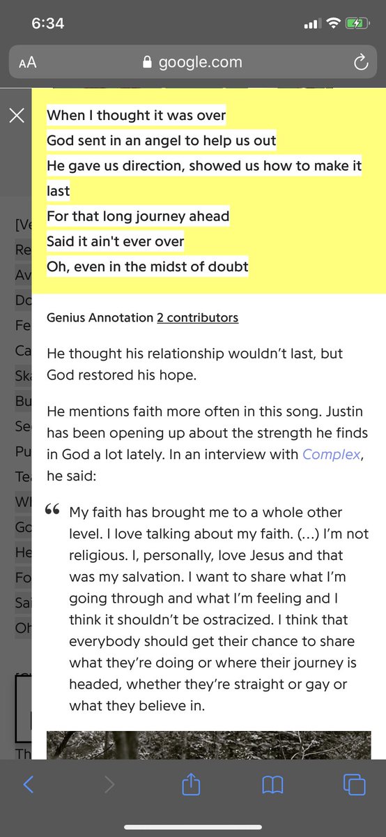 Just ask any Justin stan and they’ll be some that I’ll tell you this song kept them alive. He talks about getting back into his religion, how valuable your life is, and talks about how everyone is it going to like you and even though it’s hard to accept that it’s true.