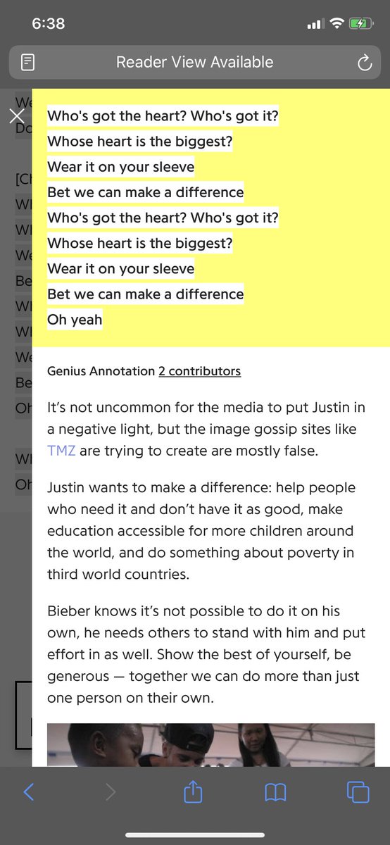 He talks about wanting to make a difference for children and wanting to make education more assessable. I mean Justin did build a school under scooters brother Adams foundation “pencils for promise” which albums and tour sales have went to.