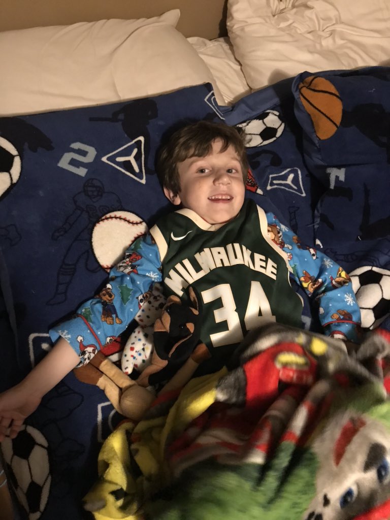 Sometimes you have off days, or just bad games however you are a great player and even better person. Thanks for being a Buck and my 6 year old is proud to cheer on! <a href="/Giannis_An34/">Giannis Antetokounmpo</a> <a href="/Bucks/">Milwaukee Bucks</a> #FirstJersey #MerryChristmas