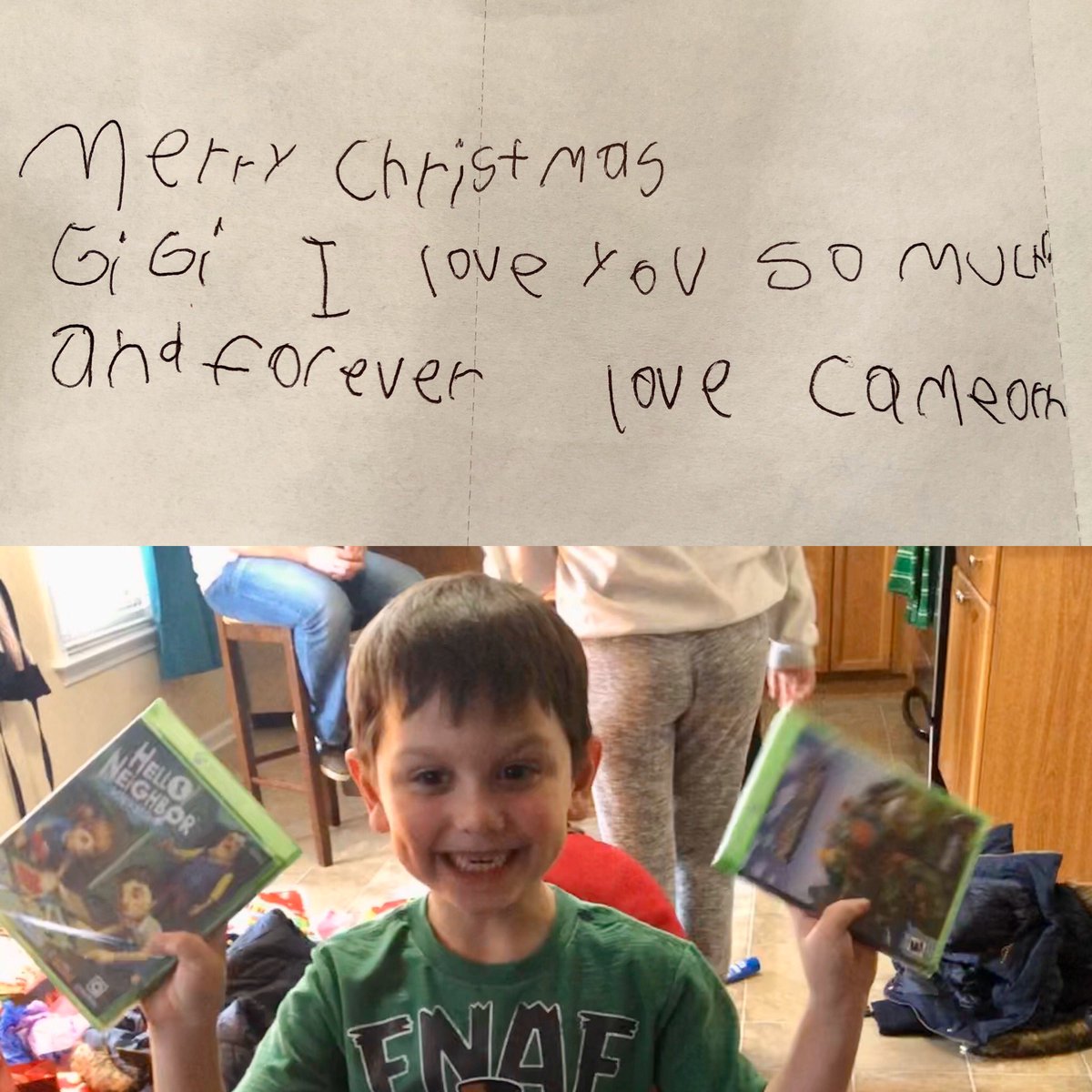 My adorable grandson and the sweet little card he made me. I am so blessed.