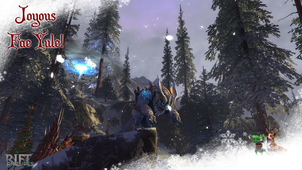 A Merry Christmas and a Joyous Fae Yule! Made with rift.pictures/yulifier/ <a href="/RiftGame/">RIFT | Play Now!</a> <a href="/RiftPictures/">RiftPictures</a> <a href="/Gamigo/">gamigo group | Play Now! 💙💛</a>  #riftgame #rift #faeyule #festivecard #merrychristmas