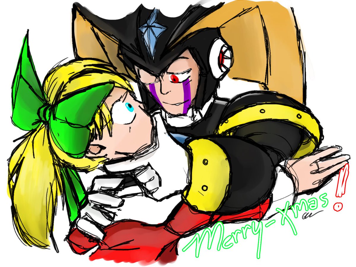 SomeWeirdoGirly's tweet photo. Merry Christmas from one of my favorite ships!
#Megaman #BassxRoll #Shipart #RollAss https://t.co/f5FWnYpVgN