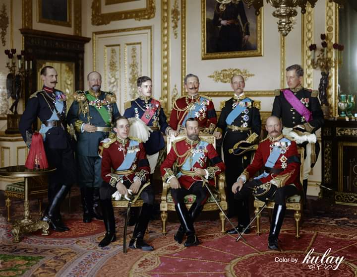 #pinoycolorization
#colorize
#digitalart
#colorizedphoto
#monarchs
#kings
#britishmonarchy
#kingedwardvii
#KingHaakon
#TsarFerdinand
#KingManuel
#KaiserWilhelm
#KingGeorgeI
#KingAlbert
#KingAlfonso
#KingGeorgeV
#KingFrederick
#Windsor
#windsorcastle
#history