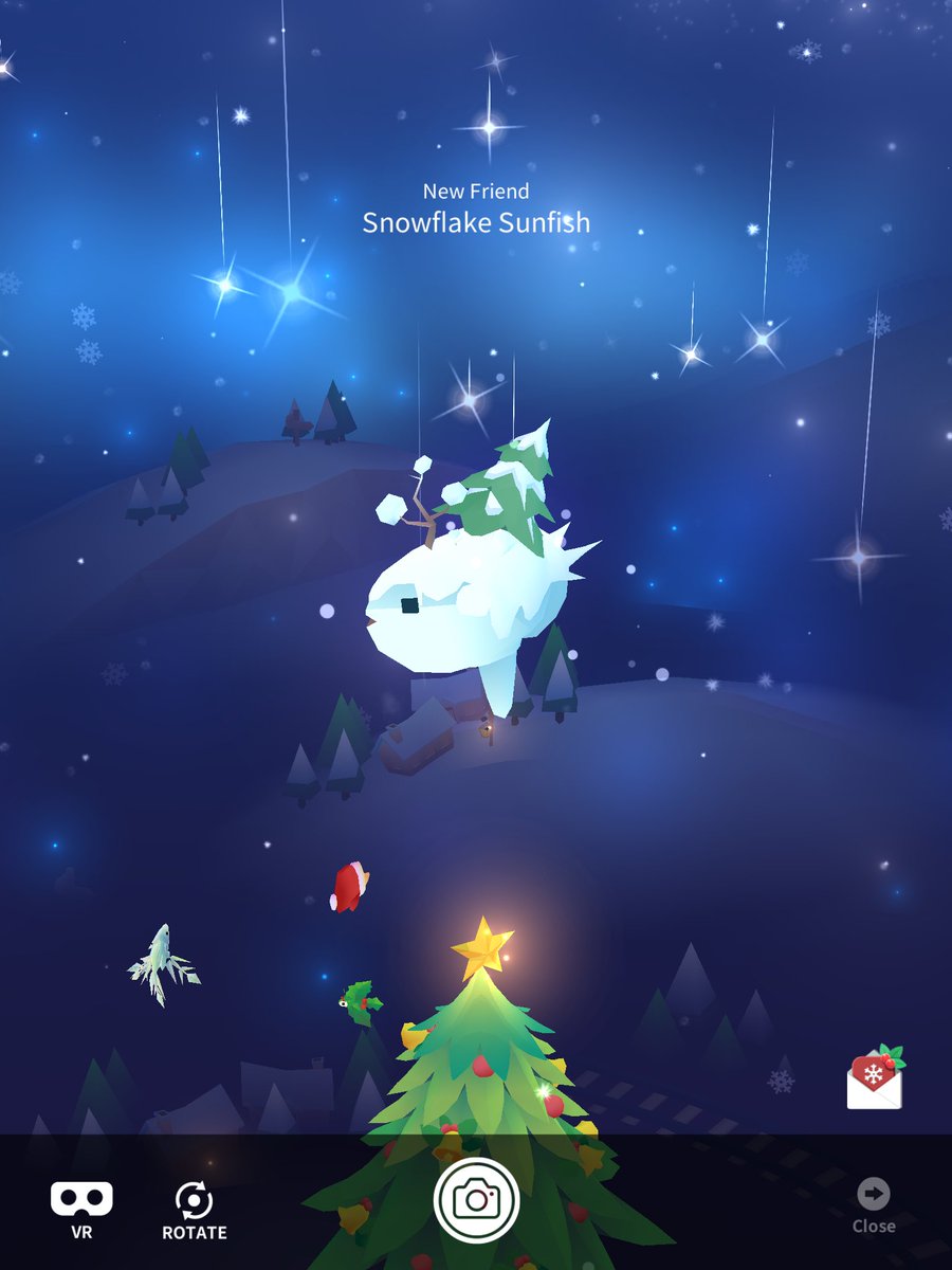 PastelG0thBrat's tweet photo. (Part 3) This Christmas event is so cute omg ๐๐โ๏ธ๐ #christmas #merrychristmas #happyholidays #christmastree #lights #snow #winterfish #taptapfish #mobilegame #aquarium #christmaslights #train #gamergirl #twitch #streamer https://t.co/VKnFtupW3J