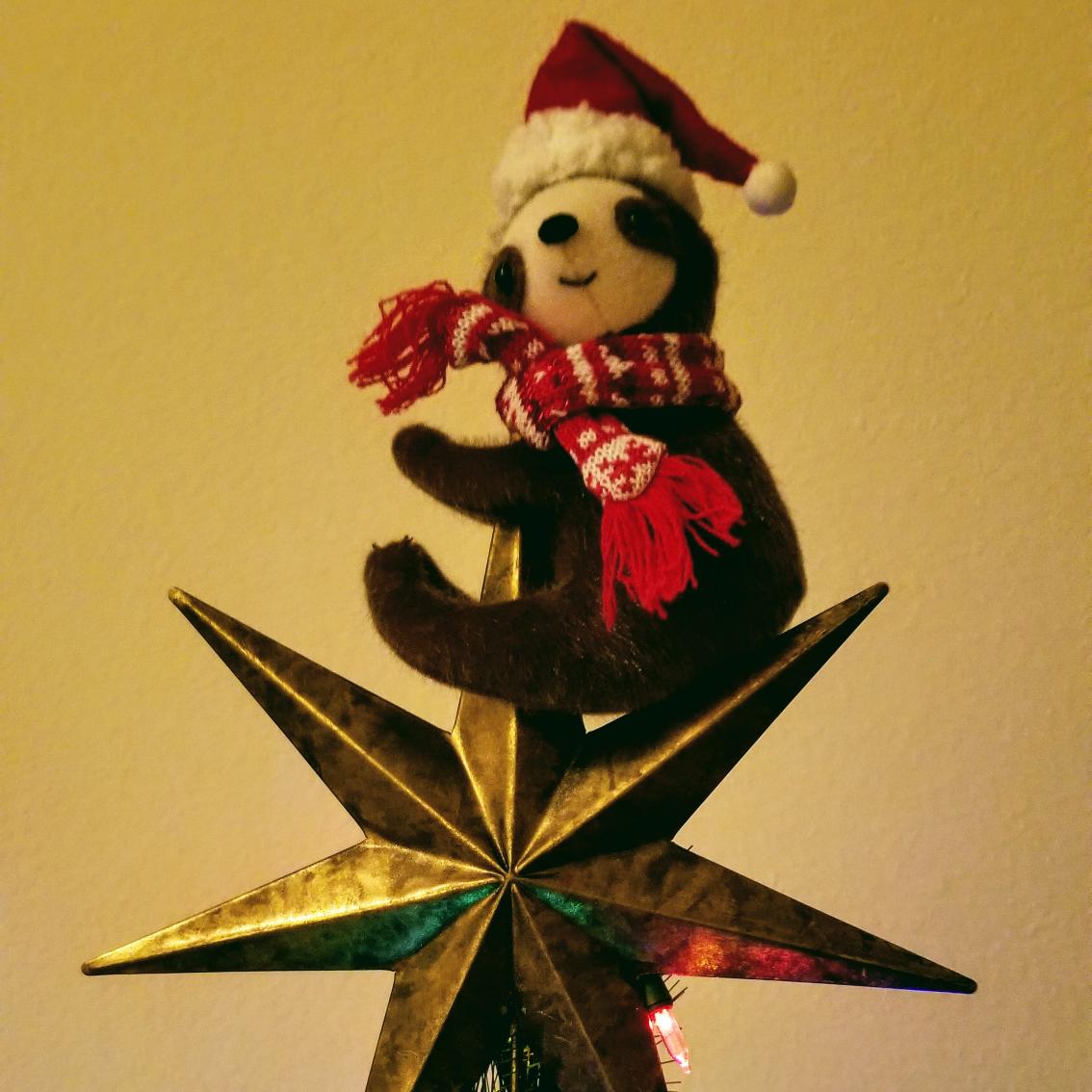 They finale to my great countdown: our Santa Sloth tree topper! Yay!!!

#ornamentoftheday #holidayseason