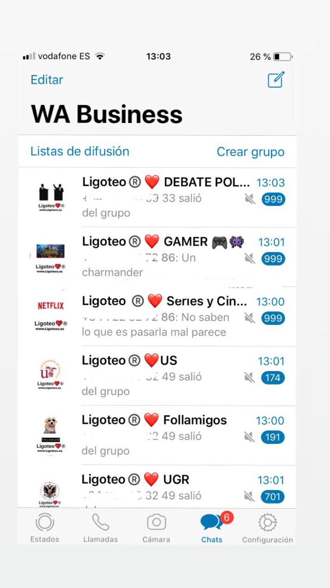 ligoteos_UAM's tweet photo. ¡9 GRUPOS DE WHATSAPP OFICIALES DE LA EMPRESA LIGOTEO®️❤️!

✅✅LINKS DE LOS GRUPOS: https://t.co/XzOMVrGBuV https://t.co/Muu0YkhnGE