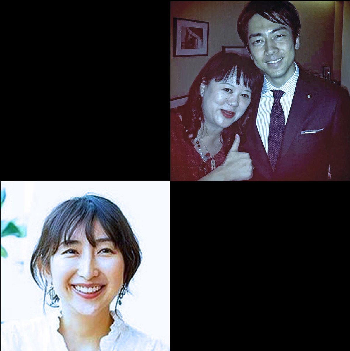 片山徹 در توییتر 小泉進次郎の不倫相手は白木夏子 復元写真 画下はインターグラム掲載写真により本人確認