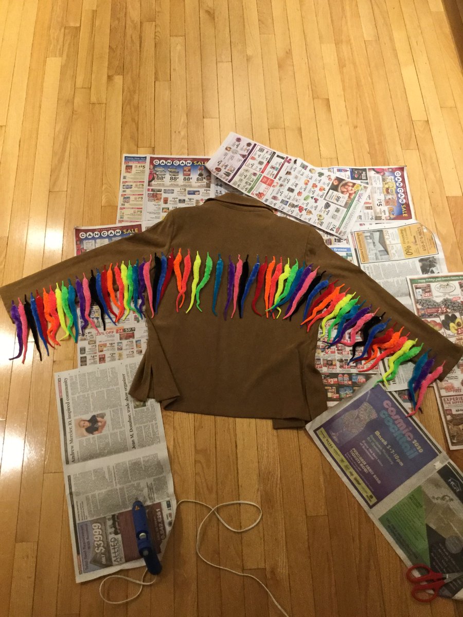 serendipityrow_'s tweet photo. after 2.5 hours of working on it, my worm on a string jacket is finally complete. i am now the ruler of all worms. #wormonastring #worm #wormcore https://t.co/59rcQfBHNb