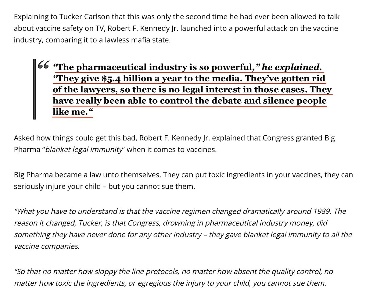 "If You Take That Vaccine Vial And Break It, You Have To Dispose Of That As Hazardous Waste. You Have To Evacuate The Building. Why Would You Take That And Inject Into A Child?" - Robert F. Kennedy Jr.Pacific Health, April 29, 2017 https://www.pacifichealth.info/archives/51294 