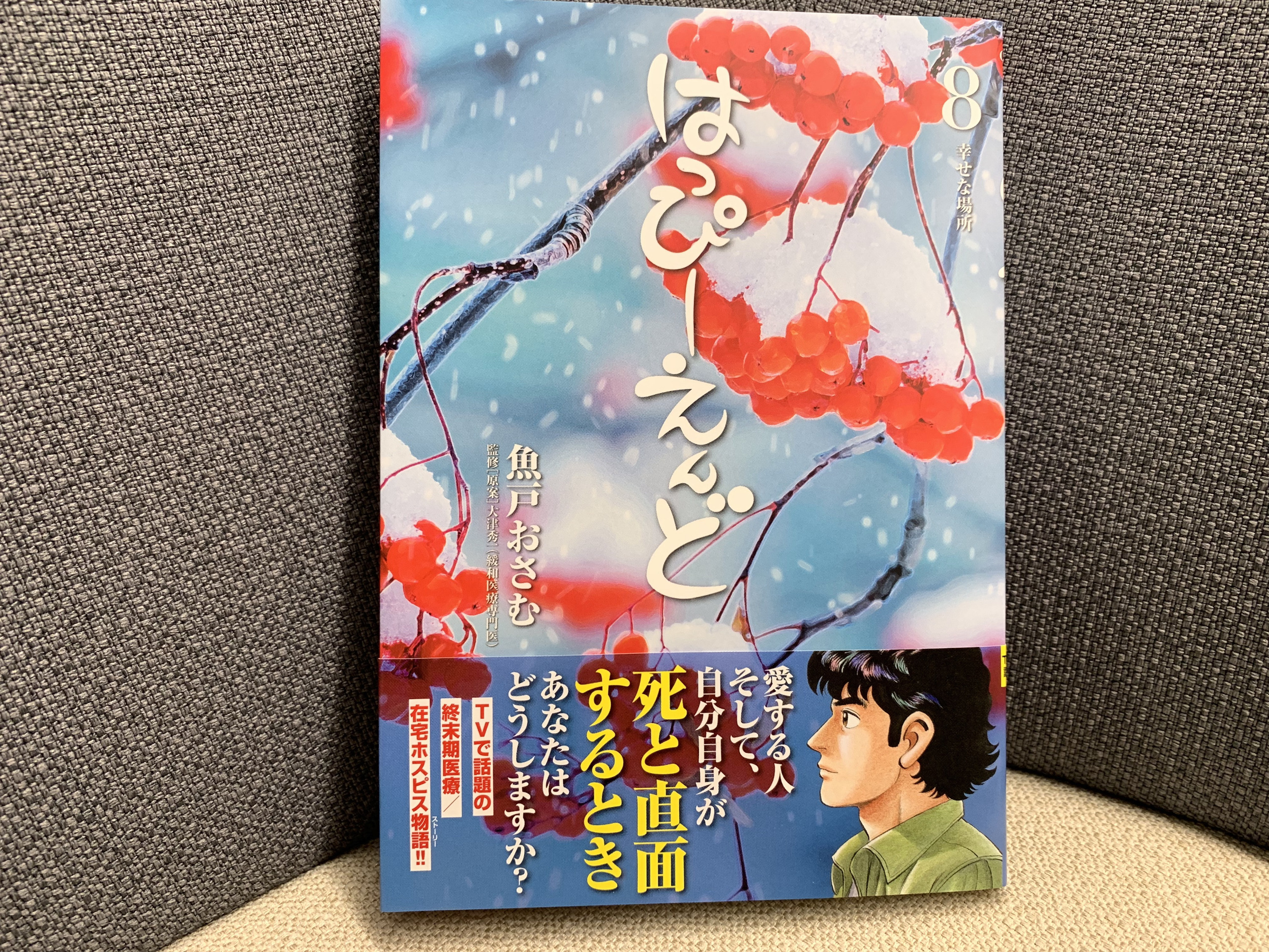 ビッグコミック編集部 最新刊本日発売 はっぴーえんど 第8集 魚戸おさむ 大津秀一 医学界大注目の 終末期医療 コミック 第8集では 天道と共に奔走する看護師 小百合の母親に関するエピソードを収録 近い相手だからこそ難しい 看取りの