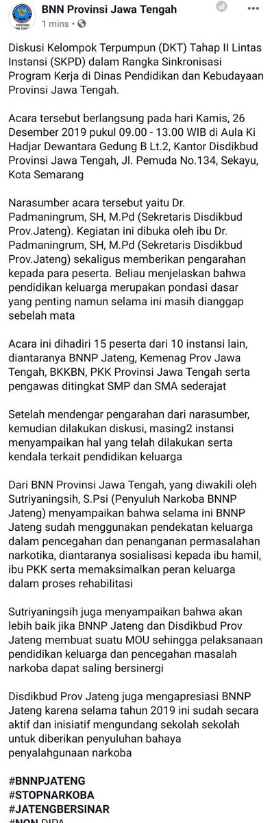 Bnnp Jawa Tengah At Bnnprovjateng Twitter