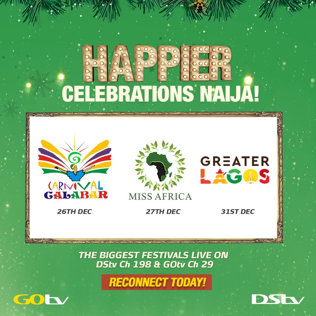 DStvNg's tweet photo. Complete your enjoyment with the biggest celebrations LIVE on ch.198!πππ
RECONNECT NOW
#HappierwithDStv https://t.co/dx30GN38aa