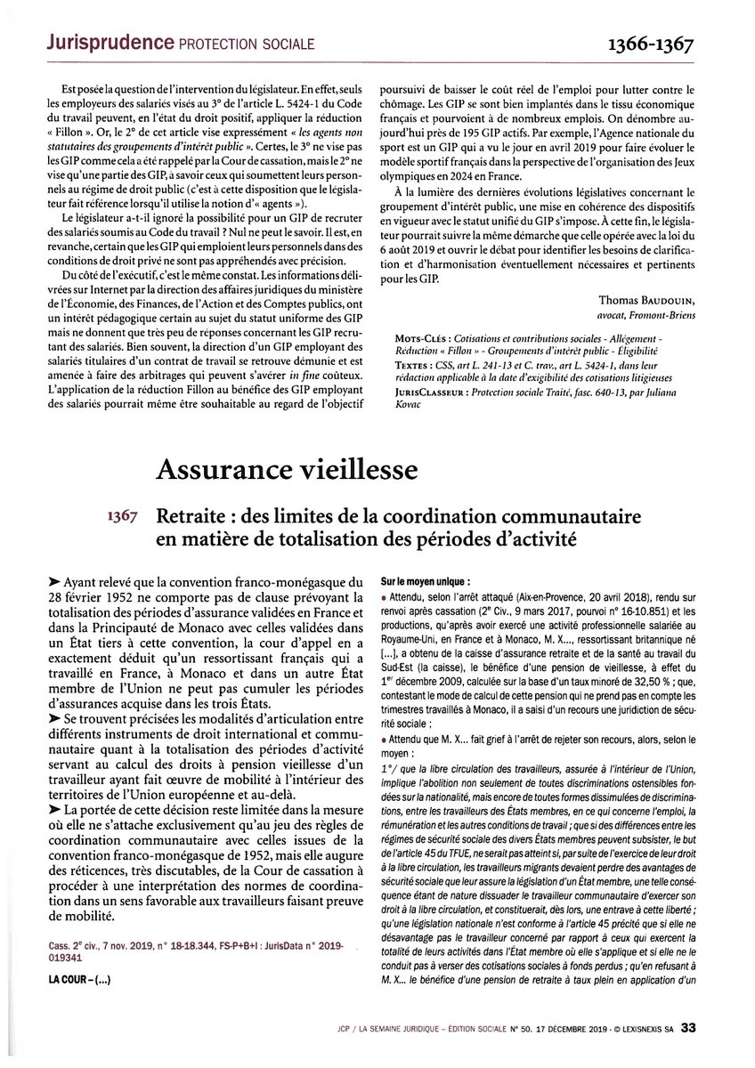 📰 ARTICLE dans La Semaine Juridique, Edition Sociale n°50

Thomas Baudoin, Avocat Fromont Briens, commente la non-éligibilité des groupements d’intérêt public à la réduction Fillon. 

Retrouvez cet article sur notre site : fromont-briens.com/les-groupement…