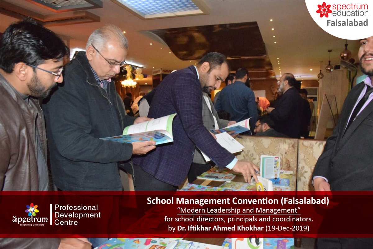 spectrumedupk's tweet photo. School Management Convention (Faisalabad)
"Modern Leadership and Management" for school directors, principals and coordinators.
Trainer: Dr. Iftikhar Ahmed Khokhar
Date: 19-Dec-2019 https://t.co/TUn3xiofbk