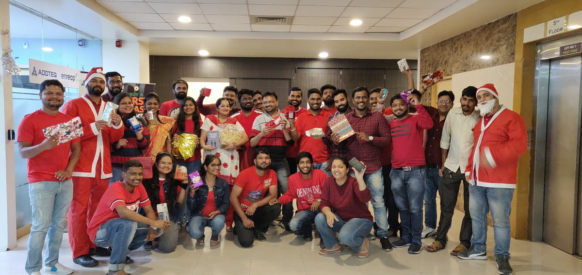 enreap_india's tweet photo. Christmas is the time for sharing joy. And at Addteq Christmas is full of fun, joy of sharing and cheer. Celebrating Christmas at @addteqapac
#christmasday #AddteqAPAC #partytime #celebrated #punecity https://t.co/KsOjbvrf1u