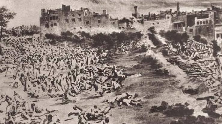 ThePulseIndia's tweet photo. Around 1000 non-violent protesters and pilgrims were killed and  another 1000 were injured in the massacre on the command of Reginald Edward Harry Dyer.  They had assembled in Jallianwala Bagh, Amritsar, Punjab for Baisakhi celebrations.  

#JallianwalaBagh #udhamSingh https://t.co/PV06Rz14Sa