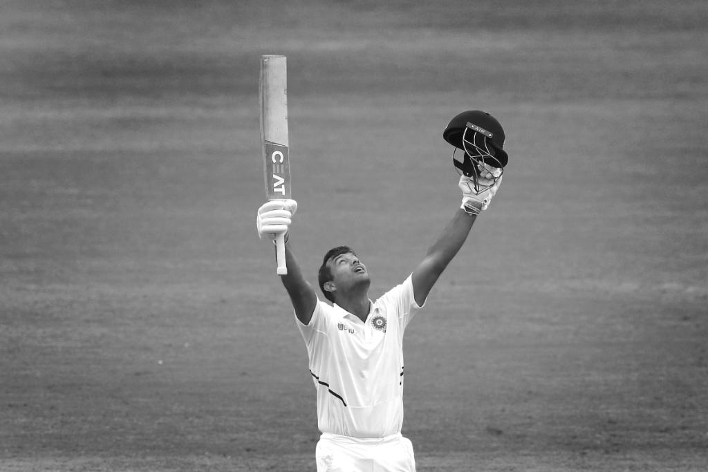 ICC's tweet photo. #OnThisDay in 2018, Mayank Agarwal made his international debut.

365 days and nine Tests later...

he has three hundreds and as many fifties in 13 innings, including two double-centuries 🤯 https://t.co/iiMJNXJotr