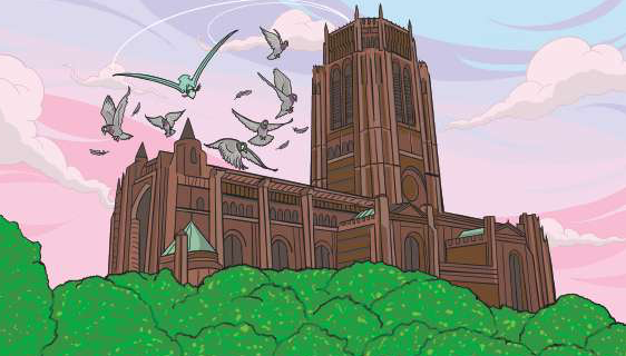 Carl the #thirdliverbird spotted chasing pigeons by the #Anglicancathedral early on #BoxingDay morning...
#liverpool #childrensbooks #scouse #merseyside #theadventuresofthethirdliverbird
