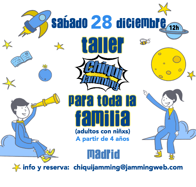 jammingteatro's tweet photo. #MADRID
Este finde 🎉¡EL ÚLTIMO de 2019! 🎉
⭑ Viernes 27 - 23h @TMaravillas #LaGolfa con @Mariam_Hernan
⭑ SÁB 28 - 23h T. Maravillas #JammingShow
⭑ SÁB 28 - 12h Taller ChiquiJamming para familias
⭑ DOM 29 - 12h @PrincipeGranVia #ChiquiJamming
🎟https://t.co/3naQxOL8Q8 https://t.co/Iq4ovgqf8l