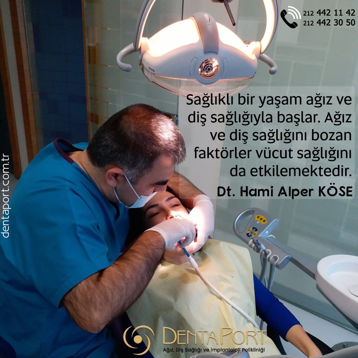 Sağlıklı bir yaşam ağız ve diş sağlığıyla başlar. Ağız ve diş sağlığını bozan faktörler vücut sağlığını
da etkilemektedir. #DentaPort #AlperKöse

☎️ Bilgi ve randevu için: +90 212 442 11 42
🌐 dentaport.com.tr