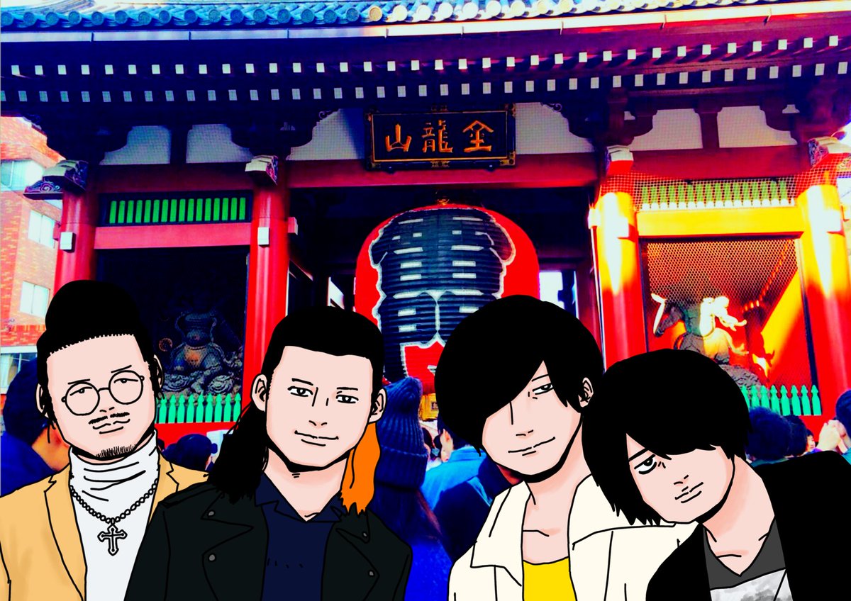 ヨダは普段こういう絵を描いてます。ドットもやります。[ALEXANDROS]とKing Gnuが多いです。 