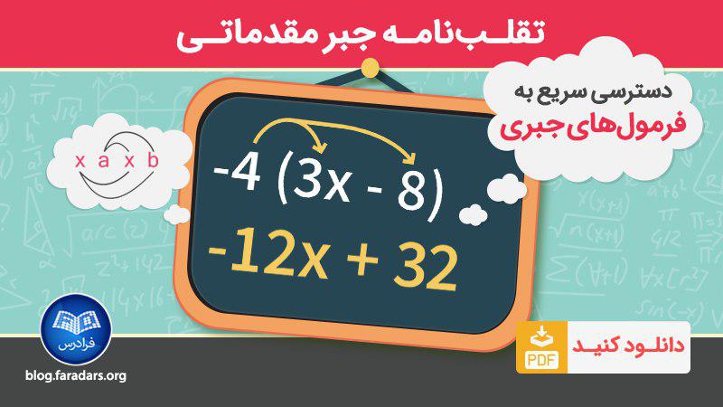 FaraDars's tweet image. 📝 تقلب‌نامه
 
 - دسترسی سریع به روابط و فرمول‌های جبری

📥 دریافت از مجله فرادرس: fdrs.ir/3u11 

#Cheat_Sheet #ریاضی