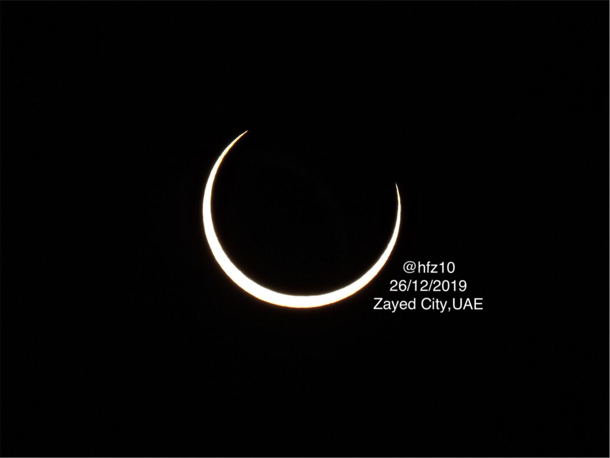 hfz10's tweet photo. @Arabic_Nasa @Great_Space_Sam @falak_ae @uaespaceagency #solareclipse2019 #الشمس_اليوم #SolarEclipse #sunrise #AnnularSolarEclipse https://t.co/dO8T2m7SE0