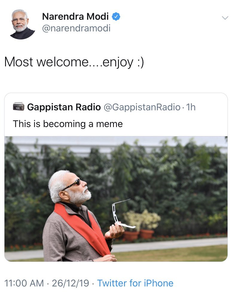 This is the democracy where common people can directly communicate your humble PM.
#CoolestPM