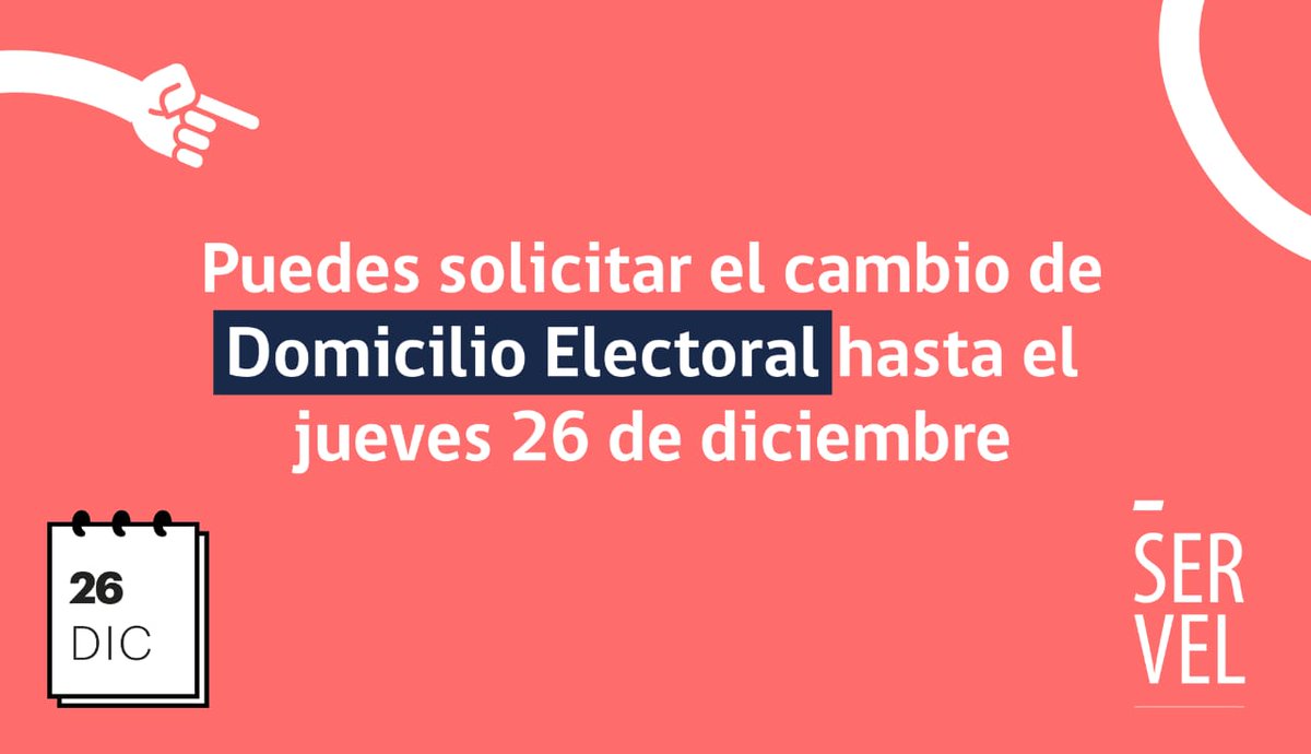 《Cambio de Domicilio Electoral plebiscito constituyente》 🗳 Vecin@s de #ElBosque informamos que hoy finaliza plazo para cambiar domicilio electoral para participar en plebiscito por una #NuevaConstitucionParaChile 🌐 Pueden realizar el trámite online en: n9.cl/t86x