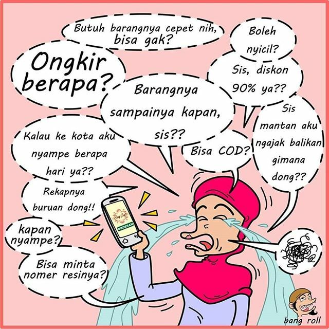 [ DILEMA, PEMAIN OLSHOP ]

YANG NGAKU PEDAGANG ONLINE SHOP WAJIB BACA

Copas grup sebelah

Jadi.. Dagang online itu ternyata modal utamanya mental, Sob.. Cuma di online shop lo bisa nanya nawar deal terus kabur 😅

Coba kalo lo ke pasar ikan, udeh milihnya dipencet2, ditimban…
