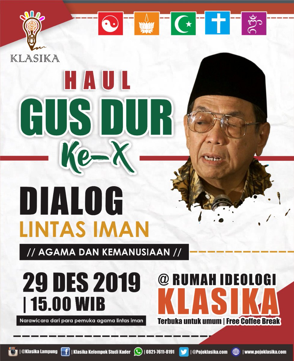 yanbarusal94's tweet photo. Dialog menjadi langkah praxis yang di ambil oleh Gus Dur dalam menyelesaikan setiap persoalan yang disebabkan karena perbedaan pandangan. Dialog digunakan Gus Dur, untuk tetap menjaga dan merawat nilai-nilai kemanusiaan bagi setiap warga negara. 
@GUSDURians @nu_online https://t.co/4TDNCJSuJa