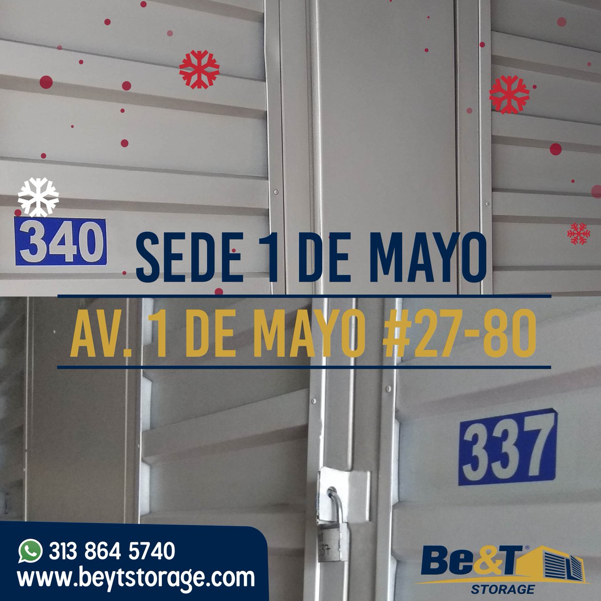 BeYTstorage's tweet photo. ¿Ya visitaste nuestra sede en la Av. 1 de Mayo? Tenemos espacio para todo lo que necesites almacenar. 

Contáctanos en el 313 864 5740. https://t.co/uI2lwlSS76