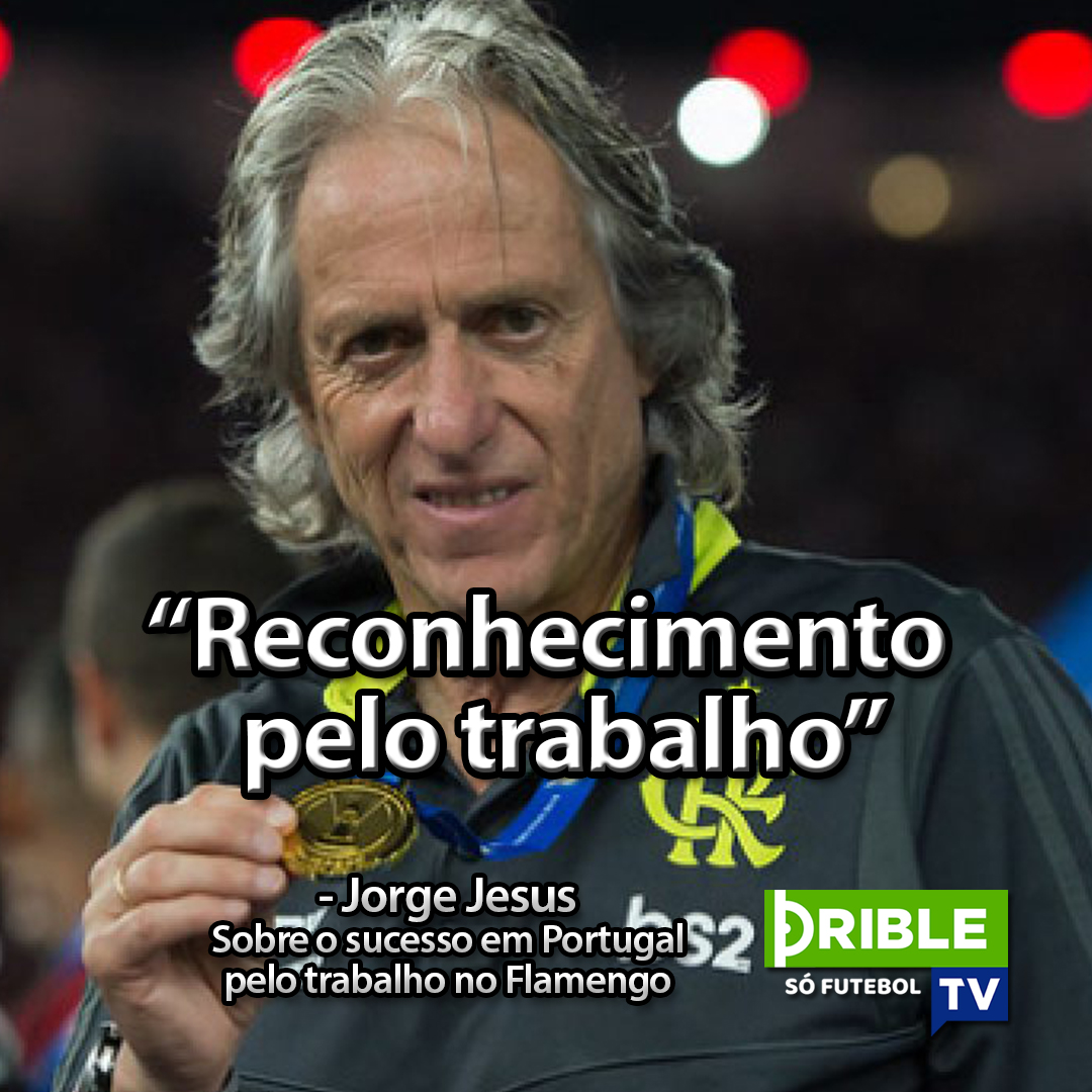DribleTv's tweet photo. RECONHECIMENTO!

"Estou muito feliz pelo reconhecimento do meu trabalho desenvolvido! Sempre me senti acarinhado no meu País, no entanto hoje sinto uma energia mais intensa"
— Jorge Jesus

Qual a perspectiva do Flamengo para 2020? https://t.co/c8X9FXuGmY