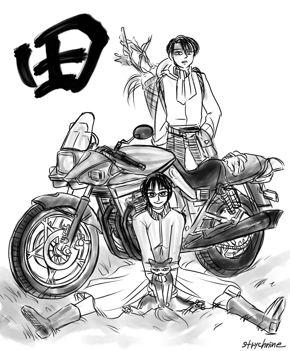 ストリキニーネ 19年自分が選ぶ今年の4枚 バイク版 全て独自アレンジ デフォルメを加えているため実在のマシンとは異なります 推しキャラが乗ってます 1 ハヤブサ っぽい タンデム 2 カタナ っぽい カラーイラストの別ver 3 スーパーカブ っぽい 差し入れ 4 ストリキニーネ 19年自分が選ぶ今年の4枚 バイク版 全て独自アレンジ デフォルメを加えているため実在のマシンとは異なります 推しキャラが乗ってます 1 ハヤブサ っぽい タンデム 2 カタナ っぽい カラーイラストの別ver 3 スーパーカブ っぽい 差し入れ 4