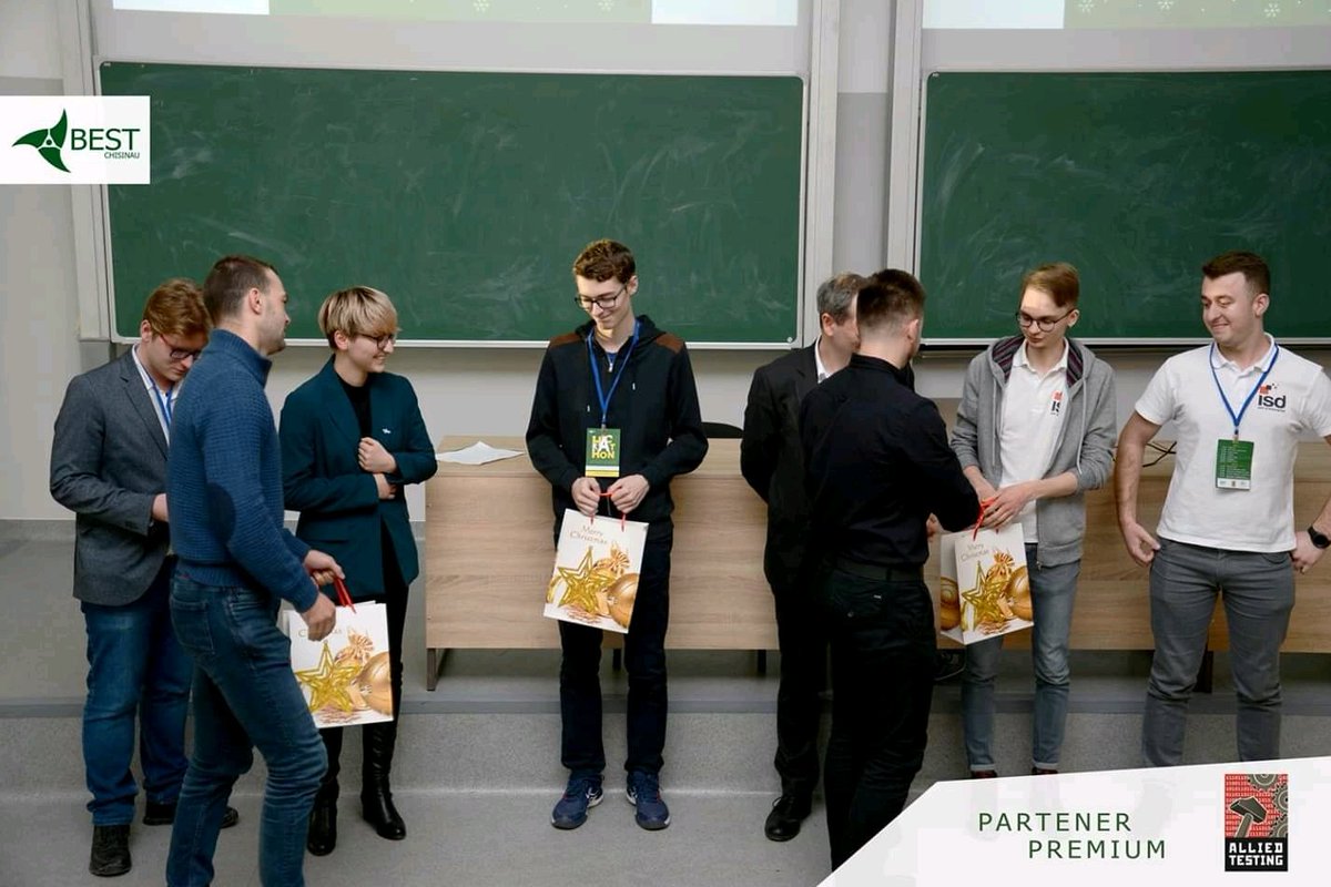 BEST_Chisinau's tweet image. Ediția din acest an a competiției BEST Hackathon este și mai bună datorită susținerii unor parteneri de încredere. Mulțumim companiei Allied-Testing pentru implicarea și aportul acordat în dezvoltarea tinerilor programatori!