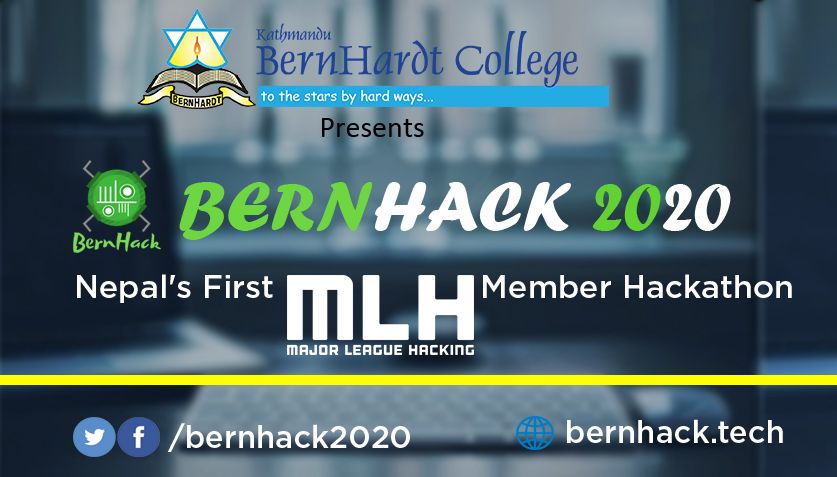 TechPatro's tweet photo. Nepal’s first-ever MLH Student-run Hackathon “BernHack” is passing on 24-25th Jan 2020 🐱💻👨💻📅
➡️ Know more about BernHack: https://t.co/YL3xfqDHfD
✅ Register Now: https://t.co/cAFnskyr2F
#BernHack2020 #MLH #BernHack #HackathonNepal @BerHack2020 https://t.co/Au73JE7oJf