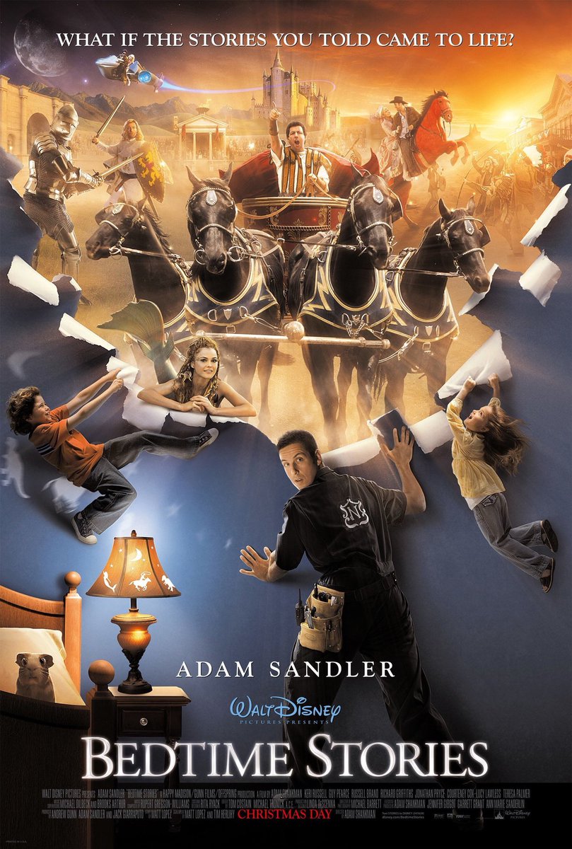 FilmNewsNos's tweet photo. 🎬MOVIE HISTORY: 11 years ago today, December 25, 2008, the movie ‘Bedtime Stories’ opened in theaters!

#AdamSandler  #KeriRussell #GuyPearce #CourteneyCox #RussellBrand #RichardGriffiths #TeresaPalmer @RealLucyLawless #JonathanMorganHeit #AnnaliseBasso #JonathanPryce #Disney https://t.co/jlMo334vBh